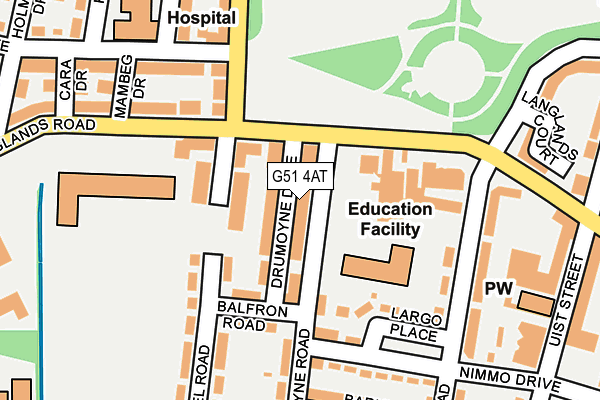G51 4AT map - OS OpenMap – Local (Ordnance Survey) G51 4AT map - OS OpenMap – Local (Ordnance Survey)