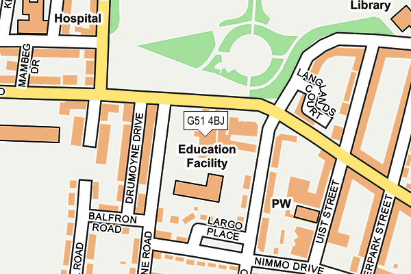 G51 4BJ map - OS OpenMap – Local (Ordnance Survey) G51 4BJ map - OS OpenMap – Local (Ordnance Survey)