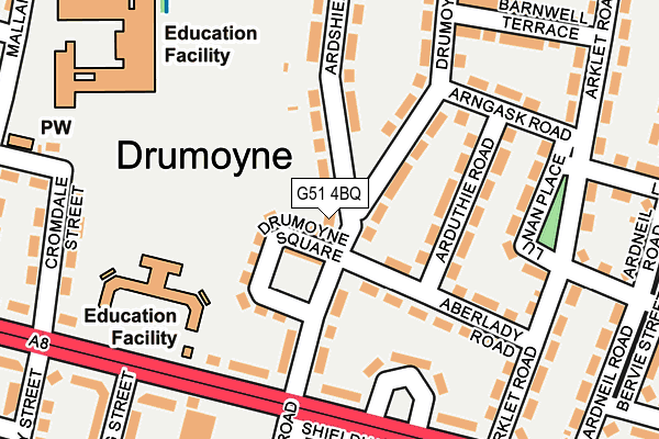G51 4BQ map - OS OpenMap – Local (Ordnance Survey) G51 4BQ map - OS OpenMap – Local (Ordnance Survey)