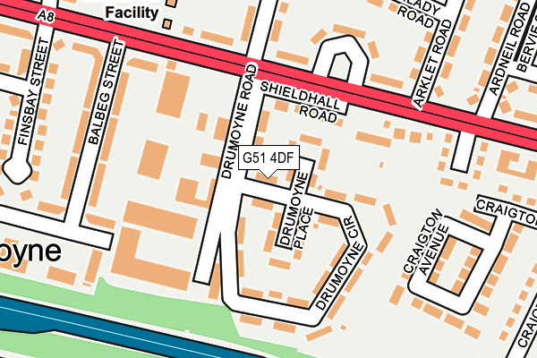 G51 4DF map - OS OpenMap – Local (Ordnance Survey) G51 4DF map - OS OpenMap – Local (Ordnance Survey)