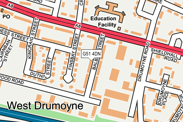 G51 4DN map - OS OpenMap – Local (Ordnance Survey) G51 4DN map - OS OpenMap – Local (Ordnance Survey)