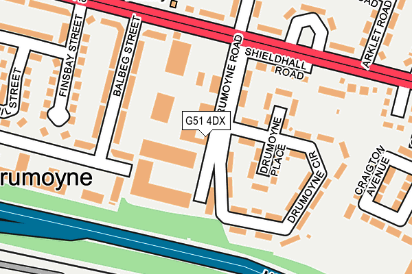 G51 4DX map - OS OpenMap – Local (Ordnance Survey) G51 4DX map - OS OpenMap – Local (Ordnance Survey)