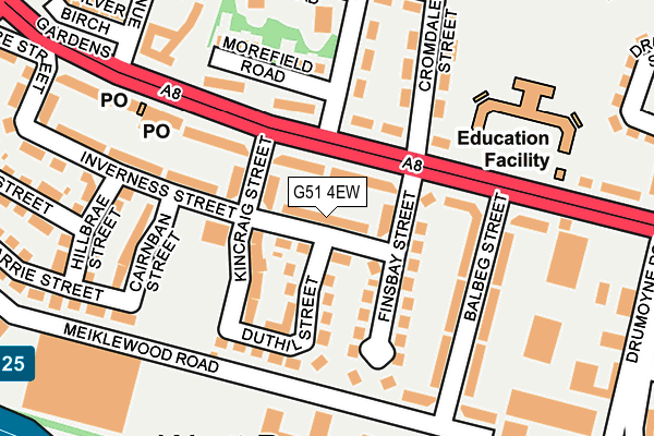 G51 4EW map - OS OpenMap – Local (Ordnance Survey) G51 4EW map - OS OpenMap – Local (Ordnance Survey)