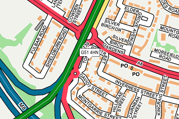 G51 4HN map - OS OpenMap – Local (Ordnance Survey) G51 4HN map - OS OpenMap – Local (Ordnance Survey)
