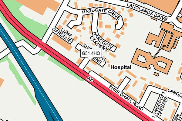 G51 4HQ map - OS OpenMap – Local (Ordnance Survey) G51 4HQ map - OS OpenMap – Local (Ordnance Survey)