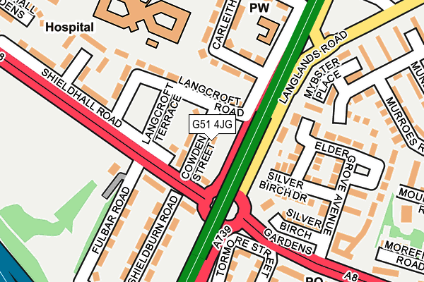G51 4JG map - OS OpenMap – Local (Ordnance Survey) G51 4JG map - OS OpenMap – Local (Ordnance Survey)