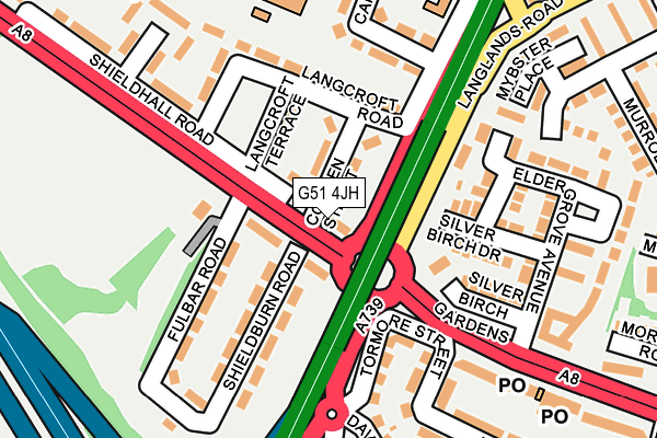 G51 4JH map - OS OpenMap – Local (Ordnance Survey) G51 4JH map - OS OpenMap – Local (Ordnance Survey)
