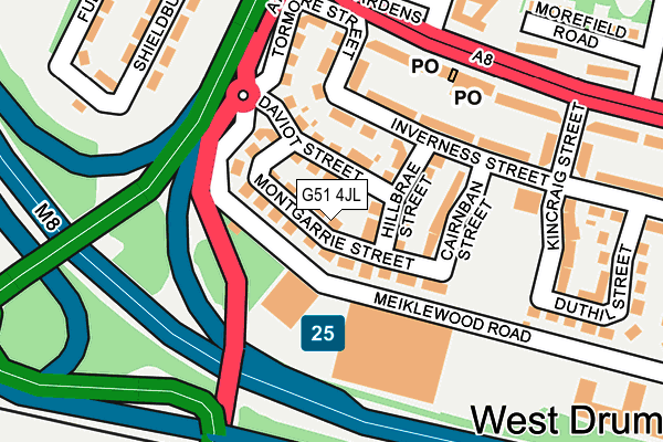 G51 4JL map - OS OpenMap – Local (Ordnance Survey)