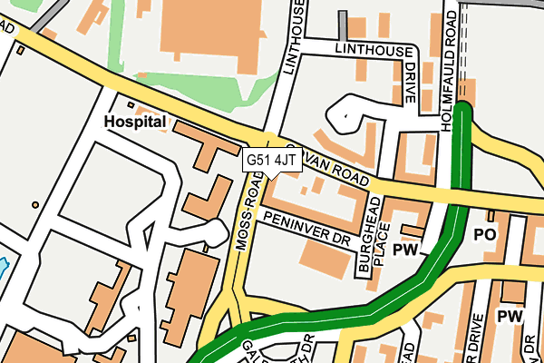 G51 4JT map - OS OpenMap – Local (Ordnance Survey) G51 4JT map - OS OpenMap – Local (Ordnance Survey)