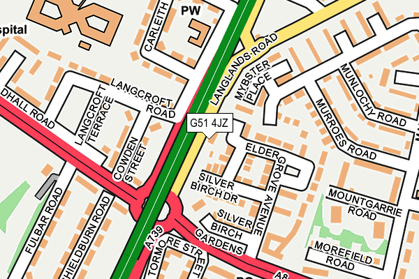 G51 4JZ map - OS OpenMap – Local (Ordnance Survey) G51 4JZ map - OS OpenMap – Local (Ordnance Survey)