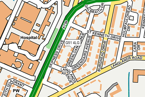 G51 4LG map - OS OpenMap – Local (Ordnance Survey) G51 4LG map - OS OpenMap – Local (Ordnance Survey)
