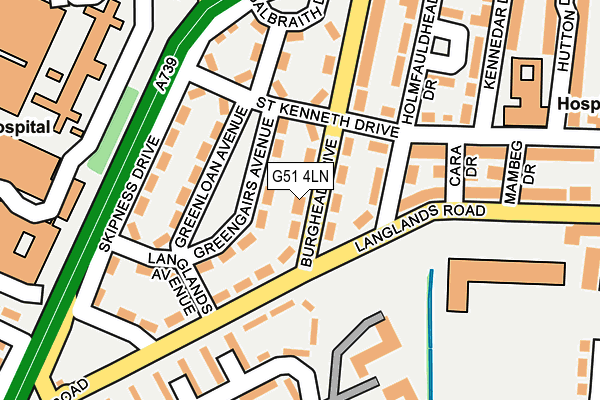 G51 4LN map - OS OpenMap – Local (Ordnance Survey) G51 4LN map - OS OpenMap – Local (Ordnance Survey)