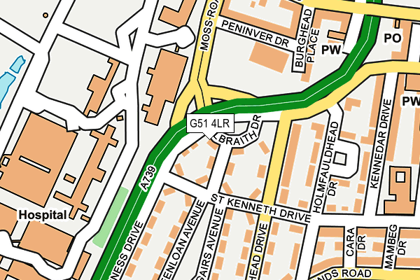 G51 4LR map - OS OpenMap – Local (Ordnance Survey) G51 4LR map - OS OpenMap – Local (Ordnance Survey)