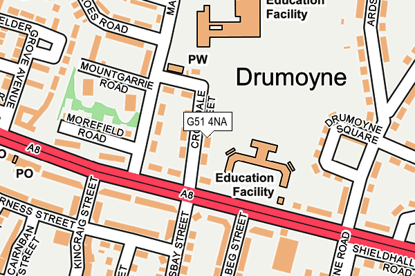 G51 4NA map - OS OpenMap – Local (Ordnance Survey) G51 4NA map - OS OpenMap – Local (Ordnance Survey)