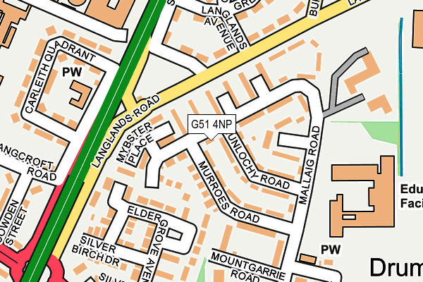 G51 4NP map - OS OpenMap – Local (Ordnance Survey) G51 4NP map - OS OpenMap – Local (Ordnance Survey)
