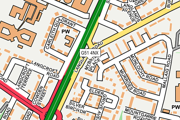 G51 4NX map - OS OpenMap – Local (Ordnance Survey) G51 4NX map - OS OpenMap – Local (Ordnance Survey)