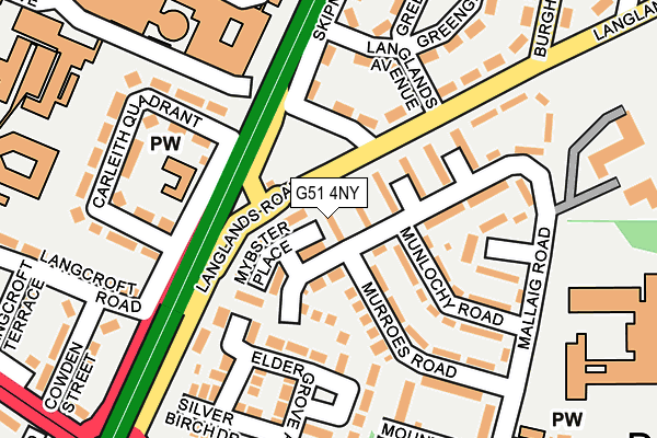 G51 4NY map - OS OpenMap – Local (Ordnance Survey) G51 4NY map - OS OpenMap – Local (Ordnance Survey)