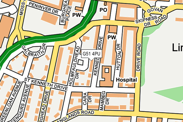G51 4PU map - OS OpenMap – Local (Ordnance Survey) G51 4PU map - OS OpenMap – Local (Ordnance Survey)