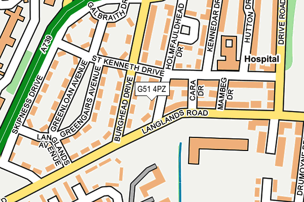 G51 4PZ map - OS OpenMap – Local (Ordnance Survey) G51 4PZ map - OS OpenMap – Local (Ordnance Survey)