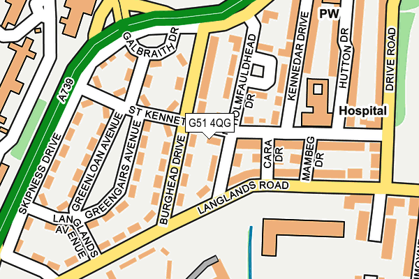 G51 4QG map - OS OpenMap – Local (Ordnance Survey) G51 4QG map - OS OpenMap – Local (Ordnance Survey)