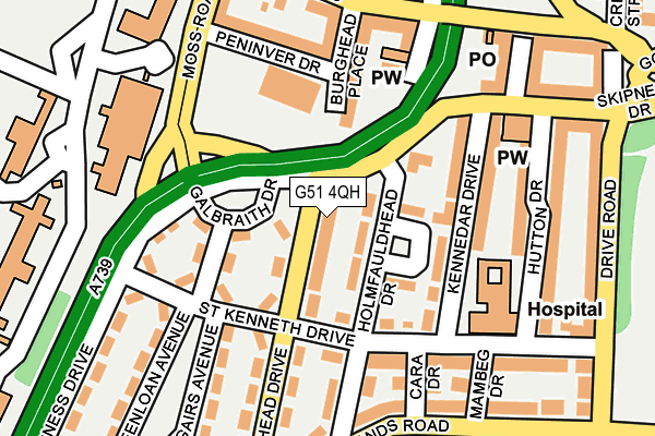 G51 4QH map - OS OpenMap – Local (Ordnance Survey) G51 4QH map - OS OpenMap – Local (Ordnance Survey)