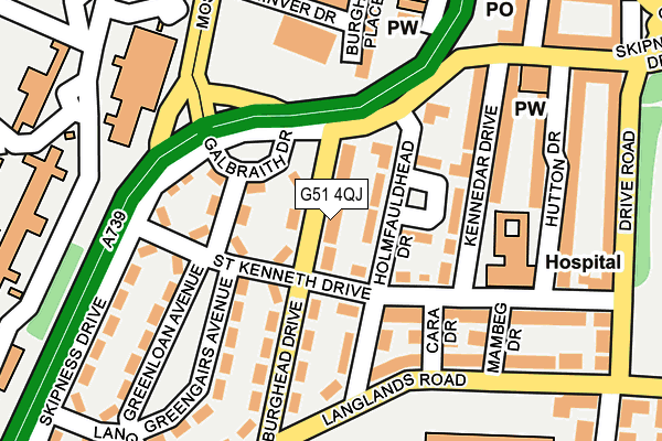 G51 4QJ map - OS OpenMap – Local (Ordnance Survey) G51 4QJ map - OS OpenMap – Local (Ordnance Survey)