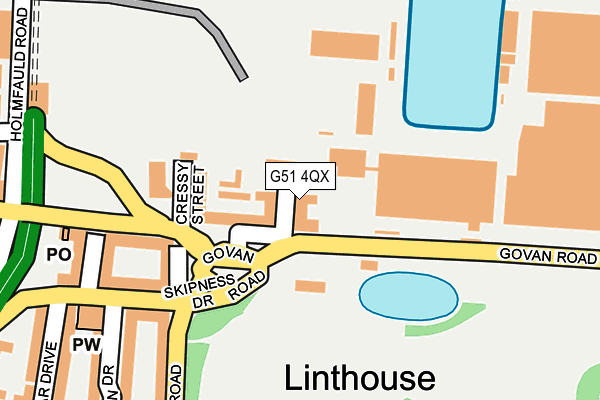 G51 4QX map - OS OpenMap – Local (Ordnance Survey) G51 4QX map - OS OpenMap – Local (Ordnance Survey)