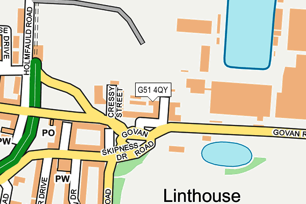 G51 4QY map - OS OpenMap – Local (Ordnance Survey) G51 4QY map - OS OpenMap – Local (Ordnance Survey)