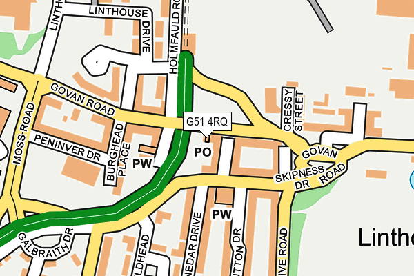 G51 4RQ map - OS OpenMap – Local (Ordnance Survey) G51 4RQ map - OS OpenMap – Local (Ordnance Survey)