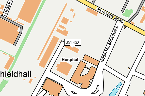 G51 4SX map - OS OpenMap – Local (Ordnance Survey) G51 4SX map - OS OpenMap – Local (Ordnance Survey)