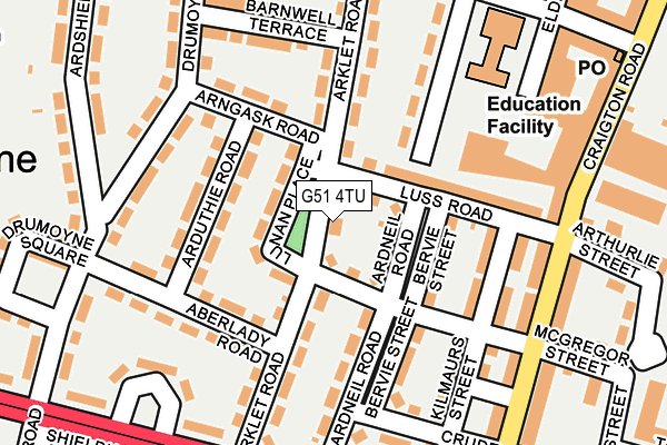 G51 4TU map - OS OpenMap – Local (Ordnance Survey) G51 4TU map - OS OpenMap – Local (Ordnance Survey)