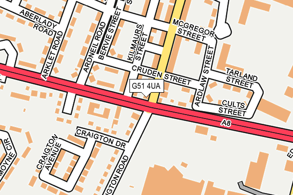 G51 4UA map - OS OpenMap – Local (Ordnance Survey) G51 4UA map - OS OpenMap – Local (Ordnance Survey)
