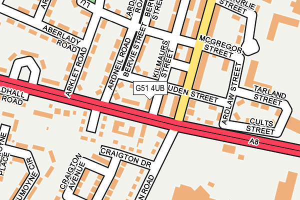 G51 4UB map - OS OpenMap – Local (Ordnance Survey) G51 4UB map - OS OpenMap – Local (Ordnance Survey)