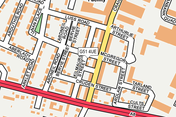 G51 4UE map - OS OpenMap – Local (Ordnance Survey) G51 4UE map - OS OpenMap – Local (Ordnance Survey)