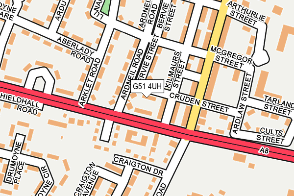 G51 4UH map - OS OpenMap – Local (Ordnance Survey) G51 4UH map - OS OpenMap – Local (Ordnance Survey)