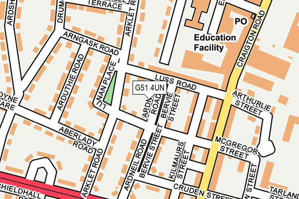 G51 4UN map - OS OpenMap – Local (Ordnance Survey) G51 4UN map - OS OpenMap – Local (Ordnance Survey)