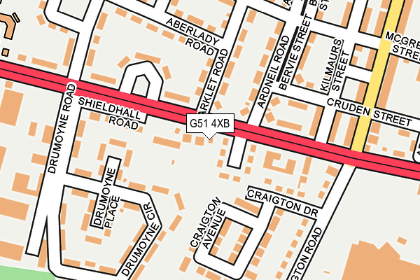 G51 4XB map - OS OpenMap – Local (Ordnance Survey) G51 4XB map - OS OpenMap – Local (Ordnance Survey)