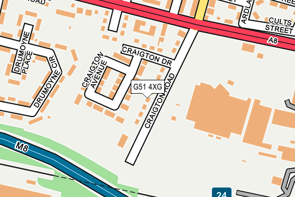 G51 4XG map - OS OpenMap – Local (Ordnance Survey) G51 4XG map - OS OpenMap – Local (Ordnance Survey)
