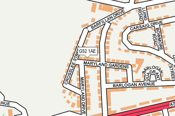 G52 1AE map - OS OpenMap – Local (Ordnance Survey) G52 1AE map - OS OpenMap – Local (Ordnance Survey)