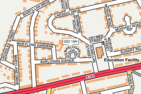 G52 1AH map - OS OpenMap – Local (Ordnance Survey) G52 1AH map - OS OpenMap – Local (Ordnance Survey)