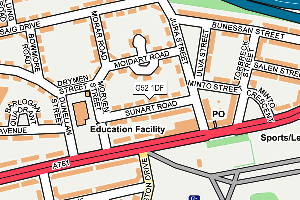 G52 1DF map - OS OpenMap – Local (Ordnance Survey) G52 1DF map - OS OpenMap – Local (Ordnance Survey)