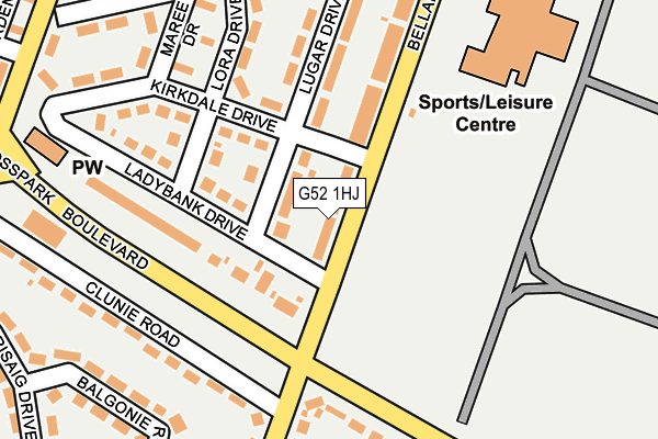 G52 1HJ map - OS OpenMap – Local (Ordnance Survey) G52 1HJ map - OS OpenMap – Local (Ordnance Survey)