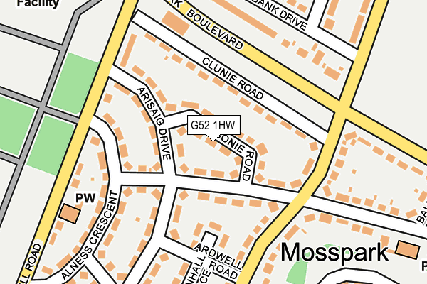 G52 1HW map - OS OpenMap – Local (Ordnance Survey) G52 1HW map - OS OpenMap – Local (Ordnance Survey)