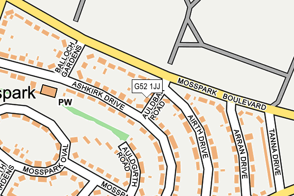 G52 1JJ map - OS OpenMap – Local (Ordnance Survey) G52 1JJ map - OS OpenMap – Local (Ordnance Survey)
