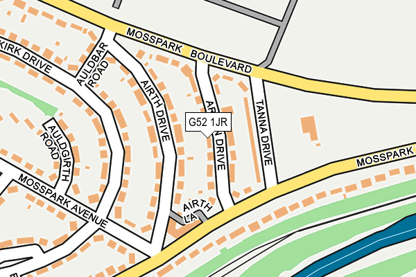 G52 1JR map - OS OpenMap – Local (Ordnance Survey) G52 1JR map - OS OpenMap – Local (Ordnance Survey)