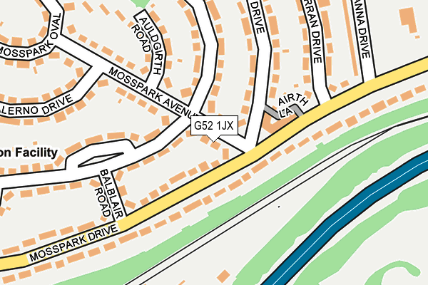 G52 1JX map - OS OpenMap – Local (Ordnance Survey) G52 1JX map - OS OpenMap – Local (Ordnance Survey)