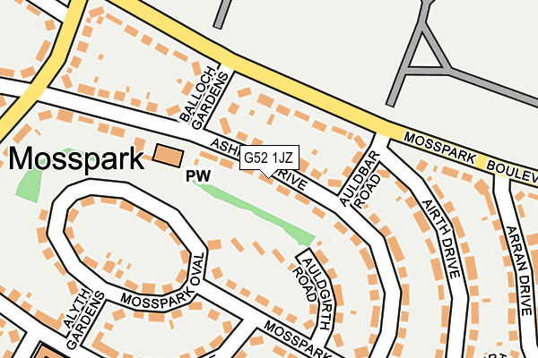 G52 1JZ map - OS OpenMap – Local (Ordnance Survey) G52 1JZ map - OS OpenMap – Local (Ordnance Survey)