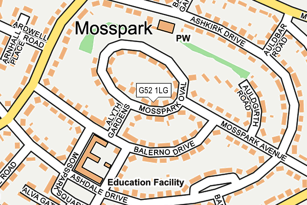 G52 1LG map - OS OpenMap – Local (Ordnance Survey) G52 1LG map - OS OpenMap – Local (Ordnance Survey)