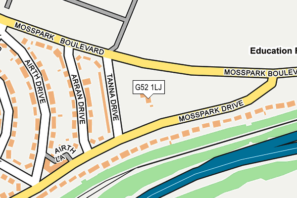 G52 1LJ map - OS OpenMap – Local (Ordnance Survey) G52 1LJ map - OS OpenMap – Local (Ordnance Survey)