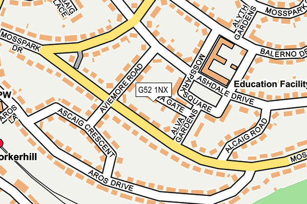 G52 1NX map - OS OpenMap – Local (Ordnance Survey) G52 1NX map - OS OpenMap – Local (Ordnance Survey)